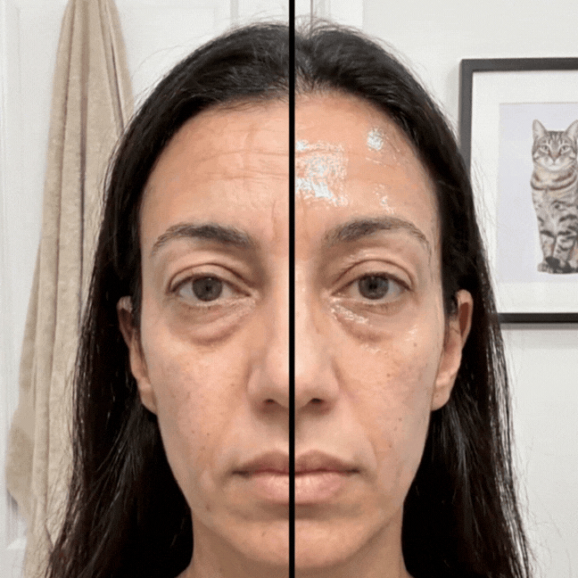 Donna applica siero viso