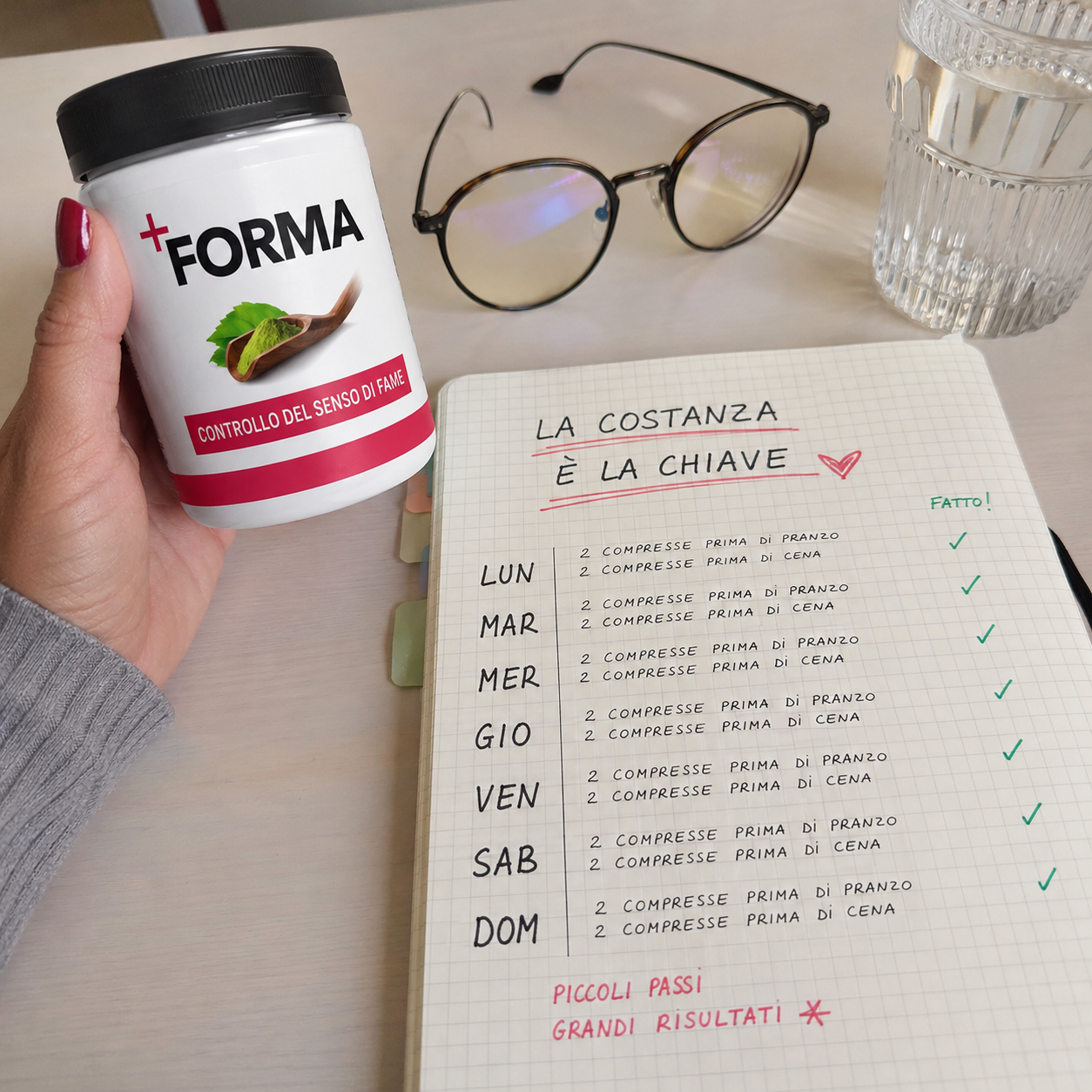Testimonianza prima e dopo +Forma